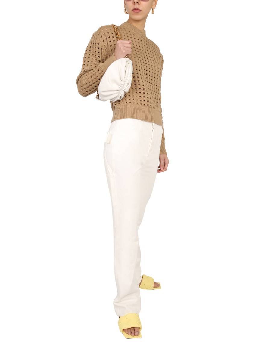 BOTTEGA VENETA MAGLIA IN LANA OPEN MESH