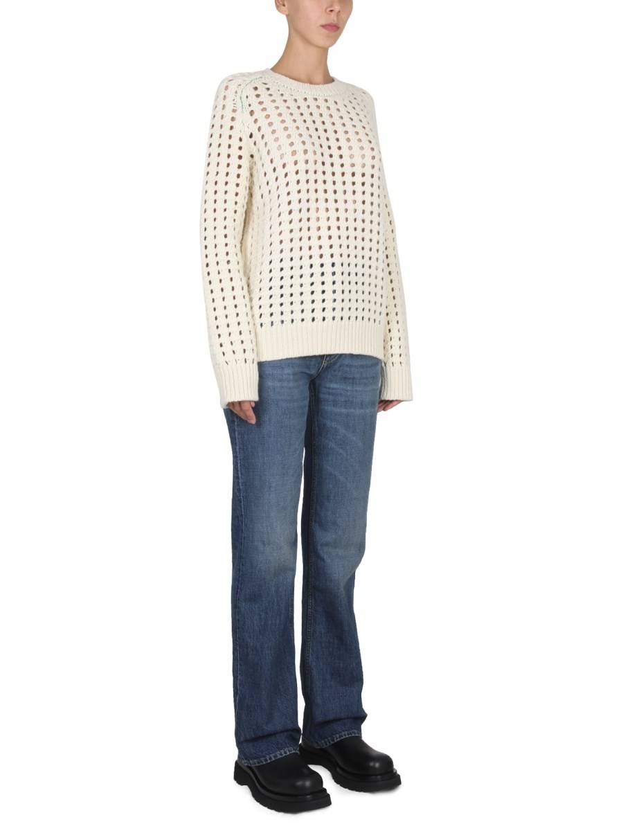 BOTTEGA VENETA MAGLIA TRAFORATA IN LANA