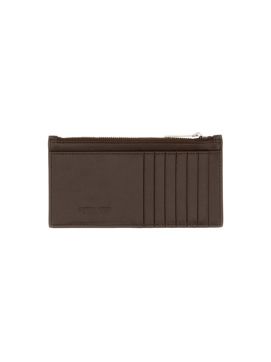 BOTTEGA VENETA PORTACARTE IN PELLE CON ZIP
