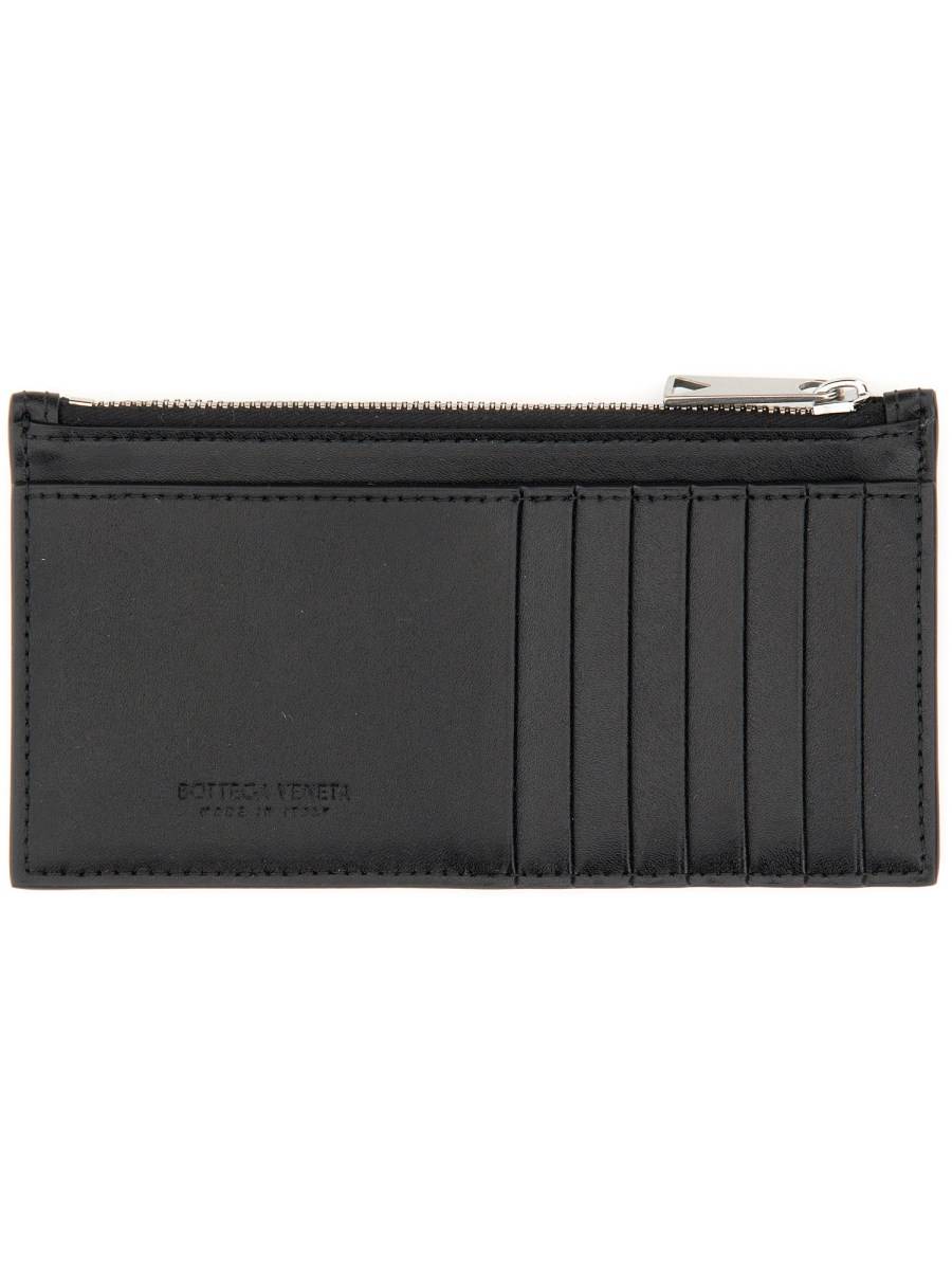 BOTTEGA VENETA PORTACARTE IN PELLE CON ZIP