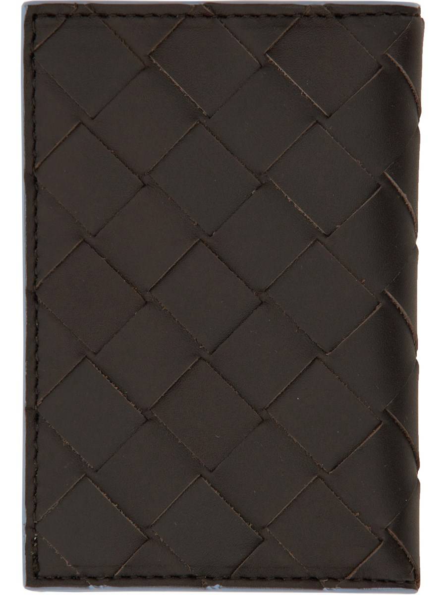 BOTTEGA VENETA PORTACARTE INTRECCIATO CON PATTA