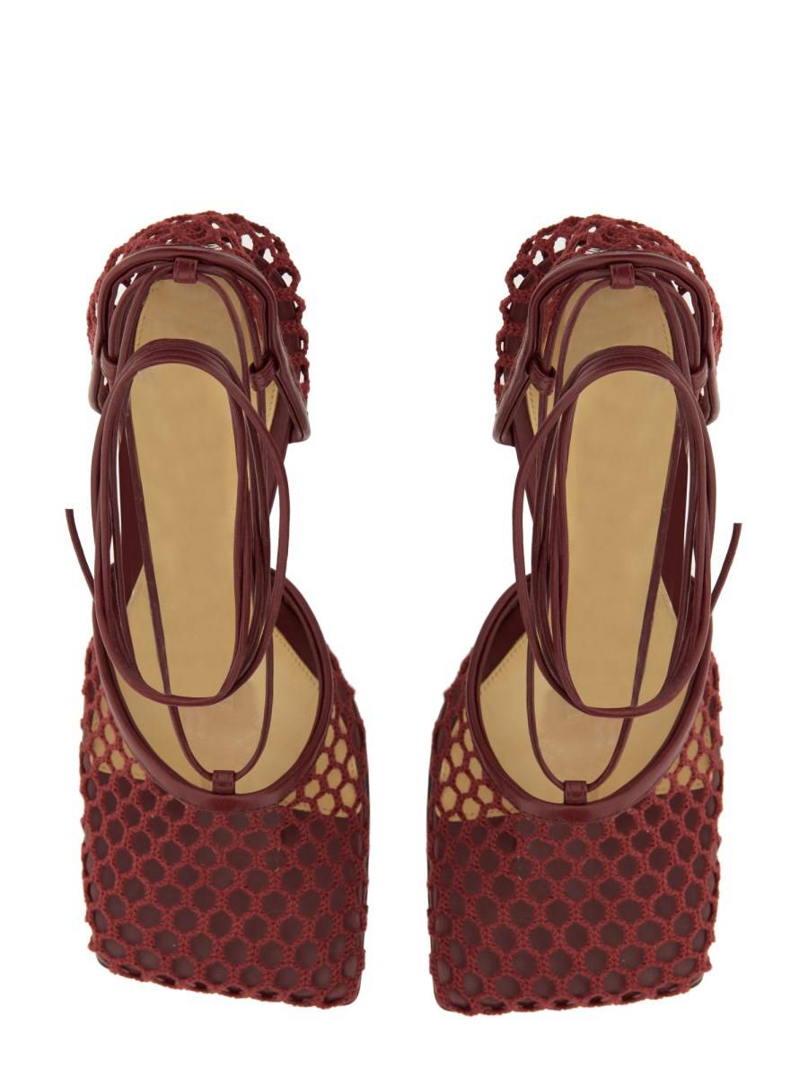 BOTTEGA VENETA SANDALO STRETCH IN MESH E NAPPA
