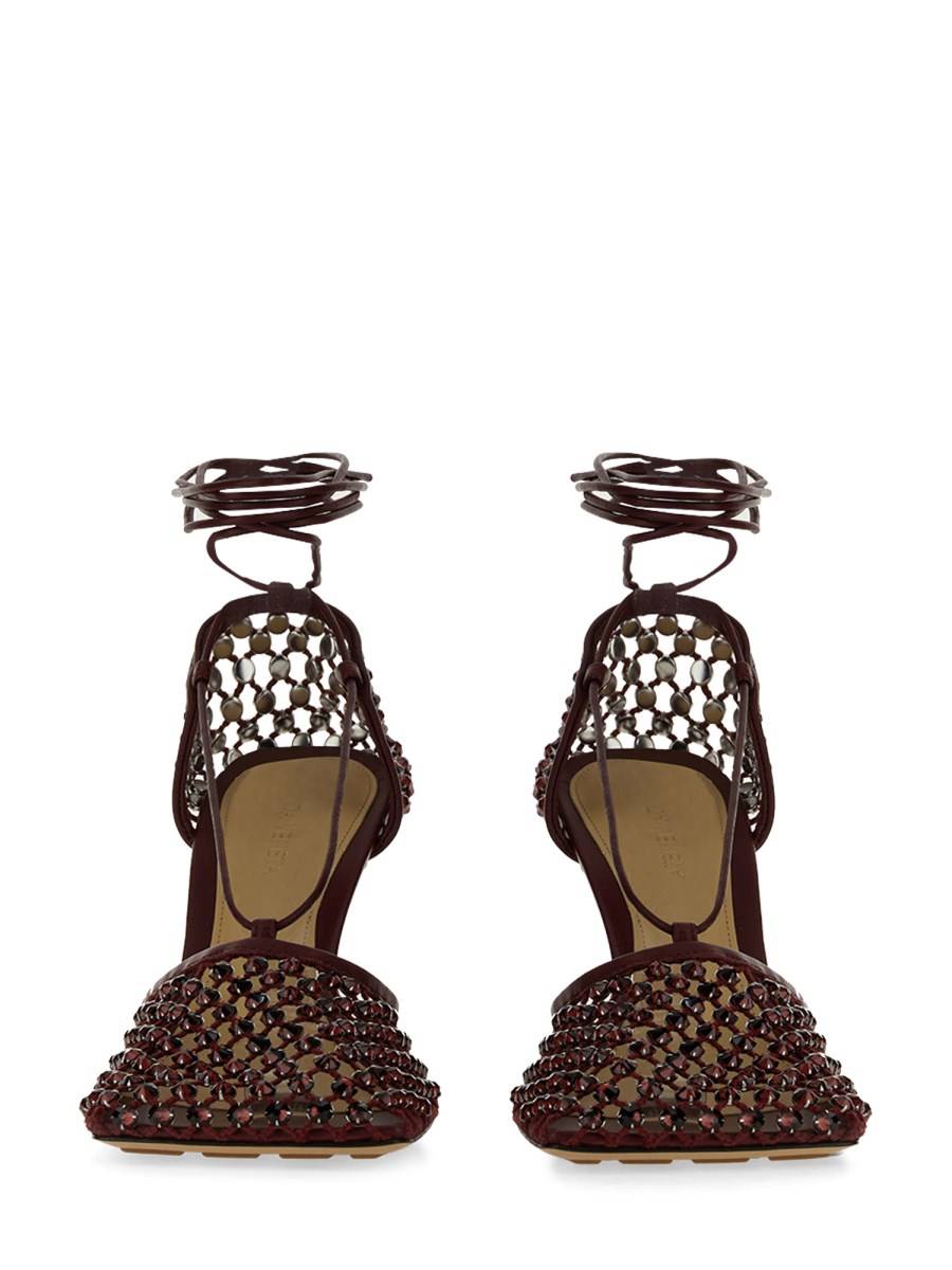 BOTTEGA VENETA SANDALO STRETCH IN MESH E NAPPA