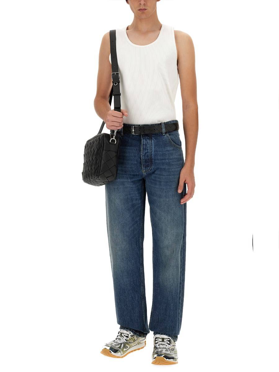 BOTTEGA VENETA TOP IN JERSEY DI COTONE A COSTE