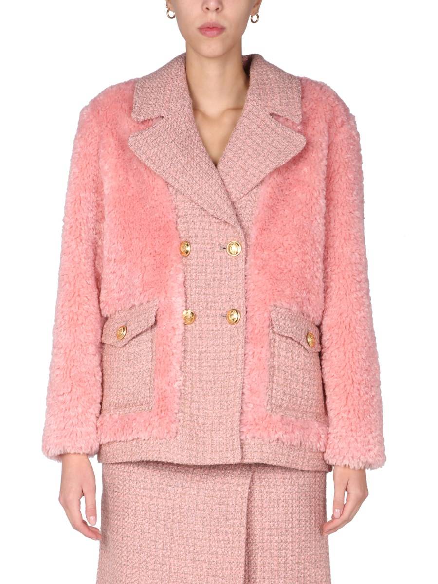 BOUTIQUE MOSCHINO GIACCA IN STUOIA E SHERLING