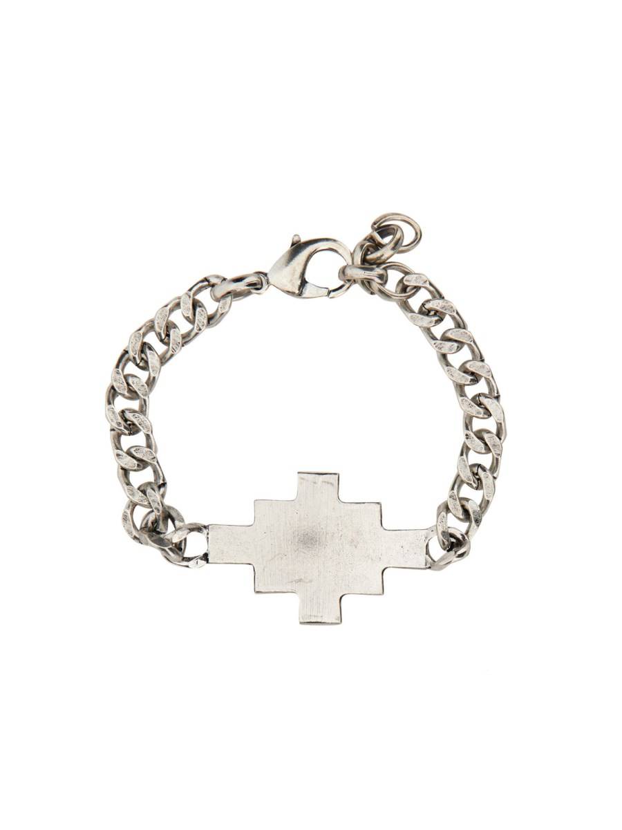 MARCELO BURLON COUNTY OF MILAN BRACCIALE A CATENA IN METALLO CON CROSS