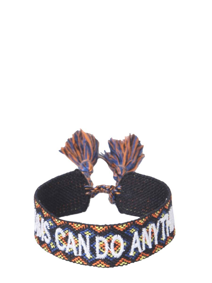 LABEL K BRACCIALE IN TESSUTO INTRECCIATO "MOMS CAN DO ANYTHING"