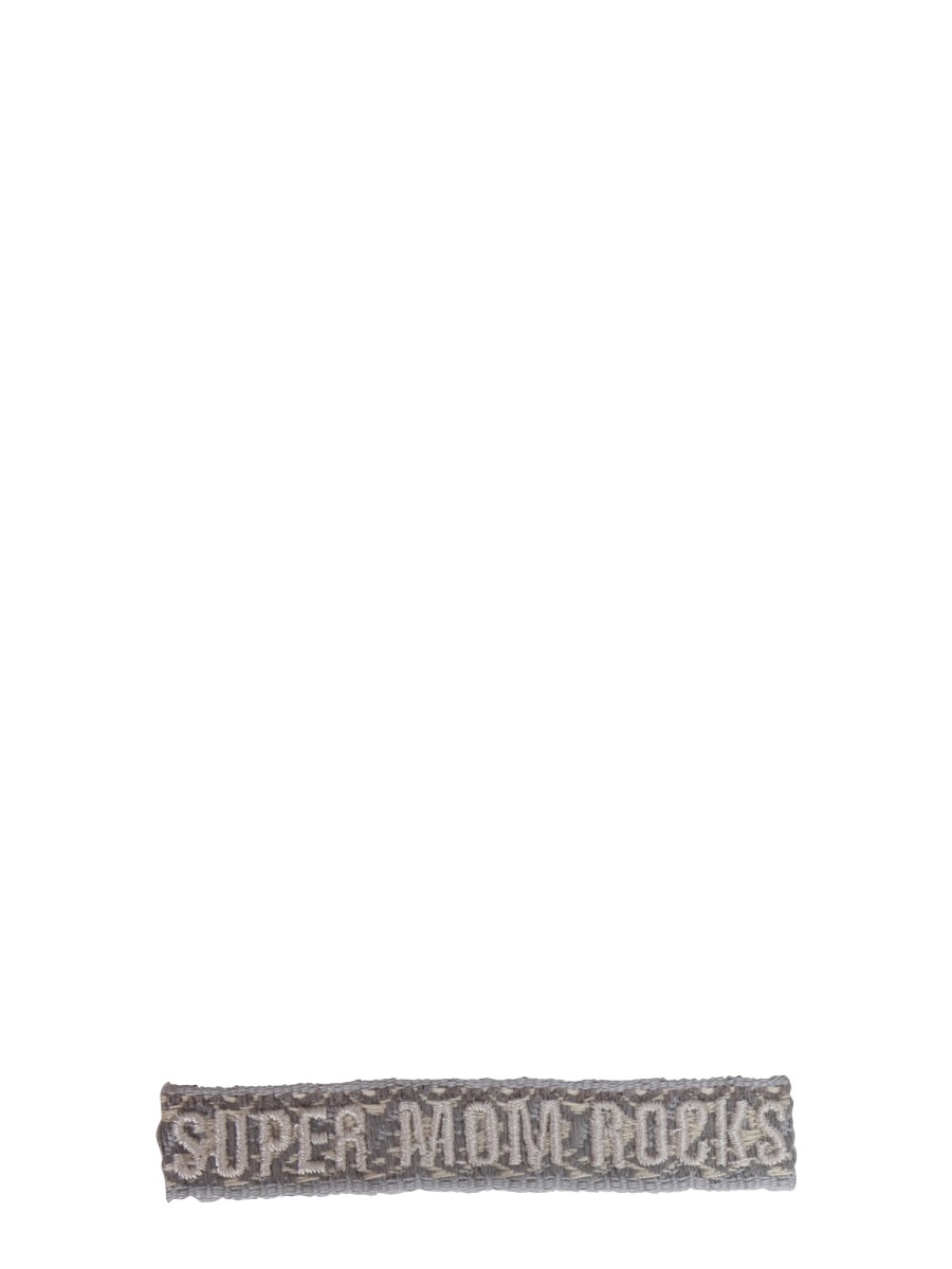 LABEL K BRACCIALE IN TESSUTO INTRECCIATO "SUPER MOM ROCK"