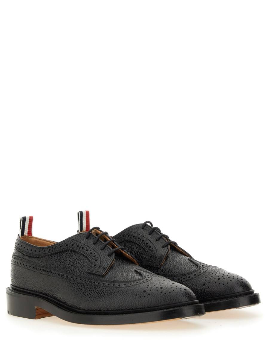 THOM BROWNE BROGUE CLASSIC LONGWING IN PELLE PEBBLE GRAIN