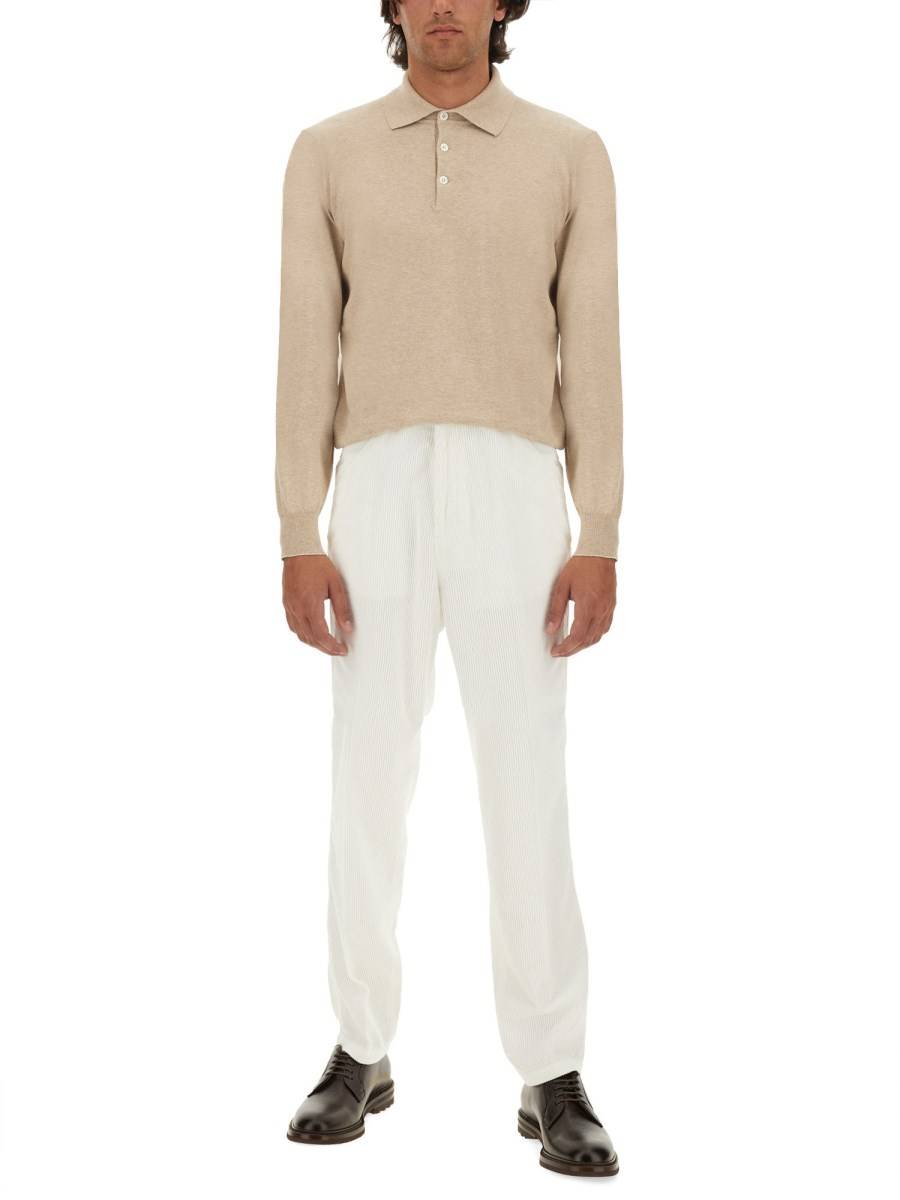 BRUNELLO CUCINELLI POLO REGULAR FIT IN MAGLIA