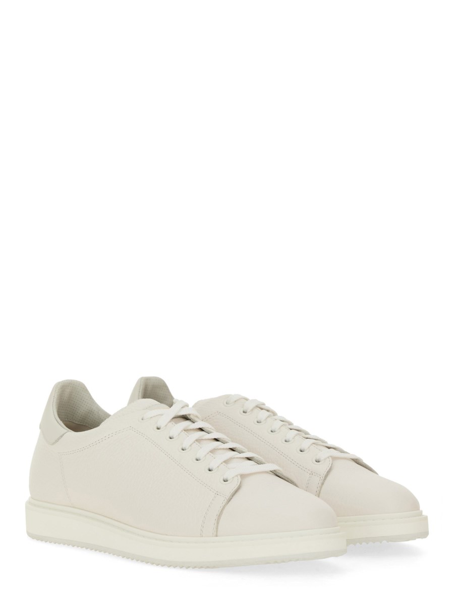 BRUNELLO CUCINELLI SNEAKER IN PELLE CON LOGO