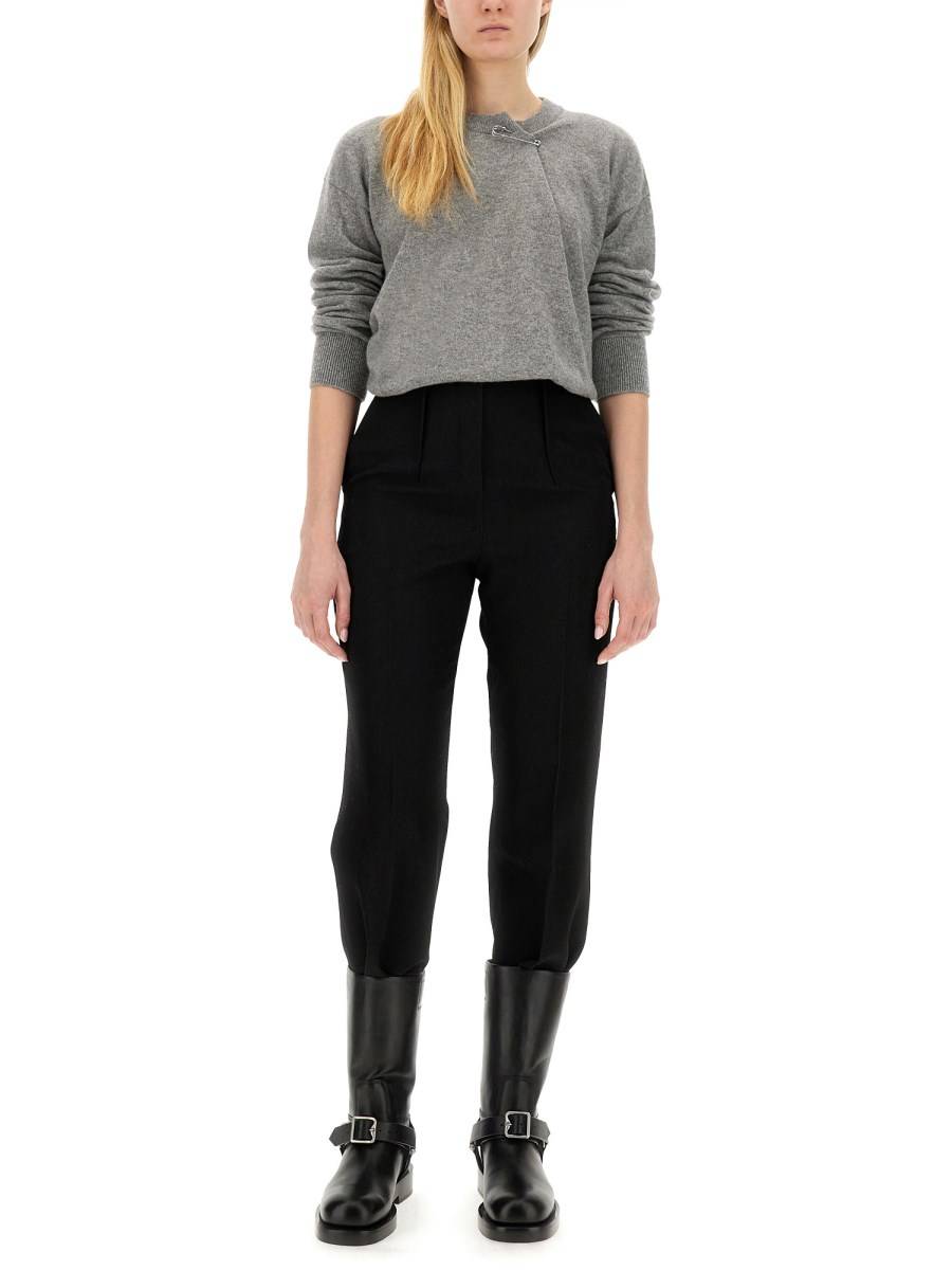 BURBERRY MAGLIA IN CASHMERE CON KILT PIN