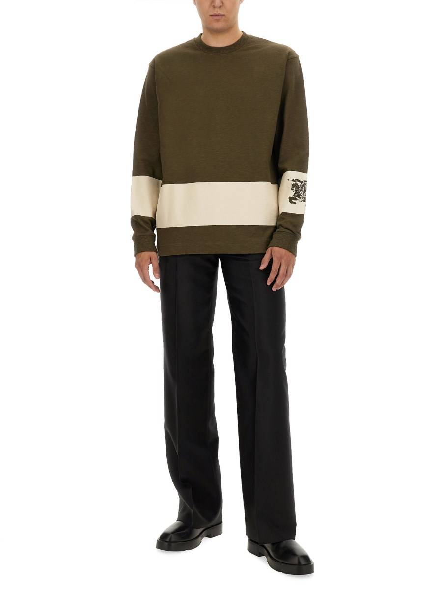 BURBERRY MAGLIA IN COTONE CON EKD E RIGA