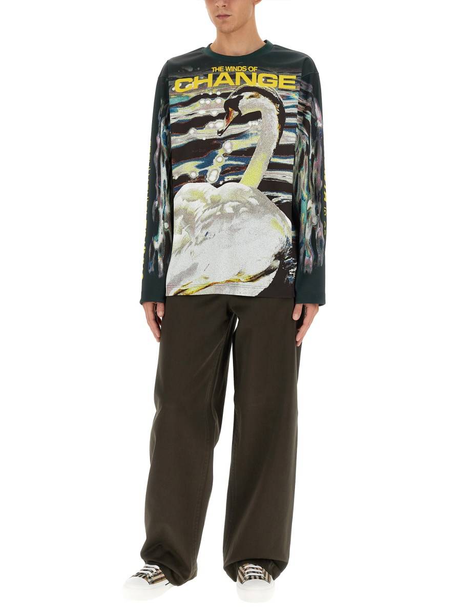 BURBERRY PANTALONE IN COTONE