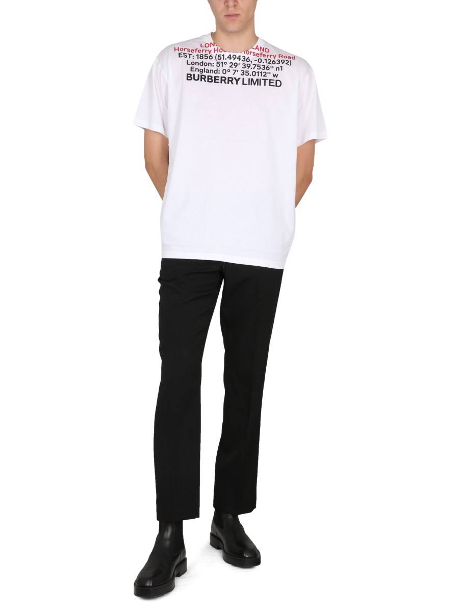 BURBERRY PANTALONE SLIM FIT IN LANA