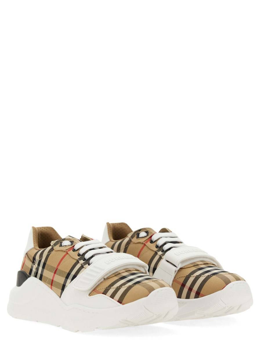BURBERRY SNEAKER NEW REGIS CHECK IN PELLE