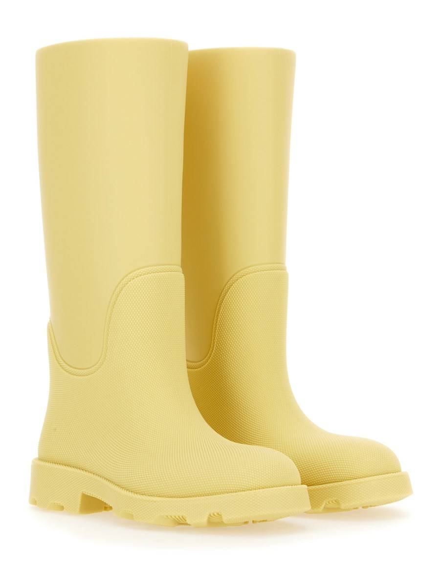 BURBERRY STIVALE MARSH ALTO IN GOMMA