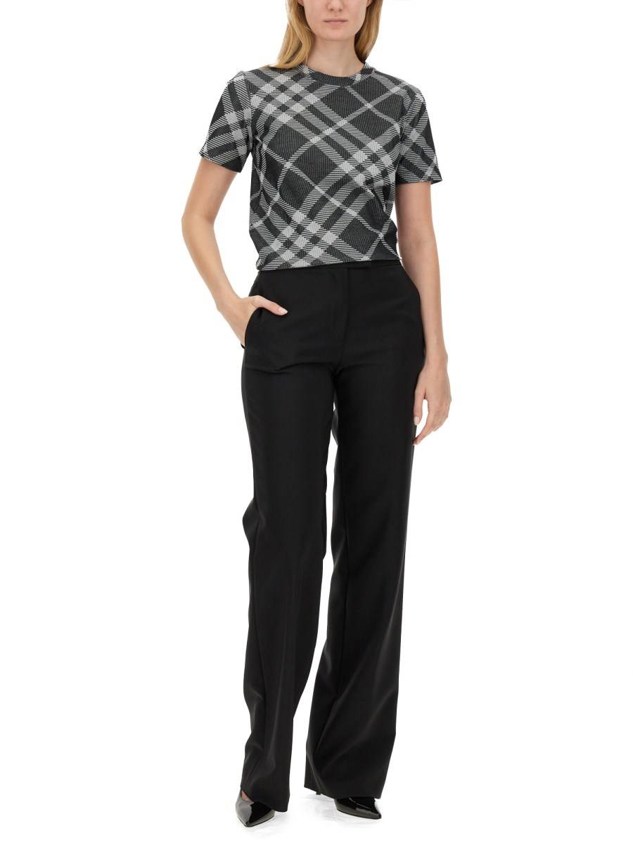 BURBERRY T-SHIRT STRETCH CHECK