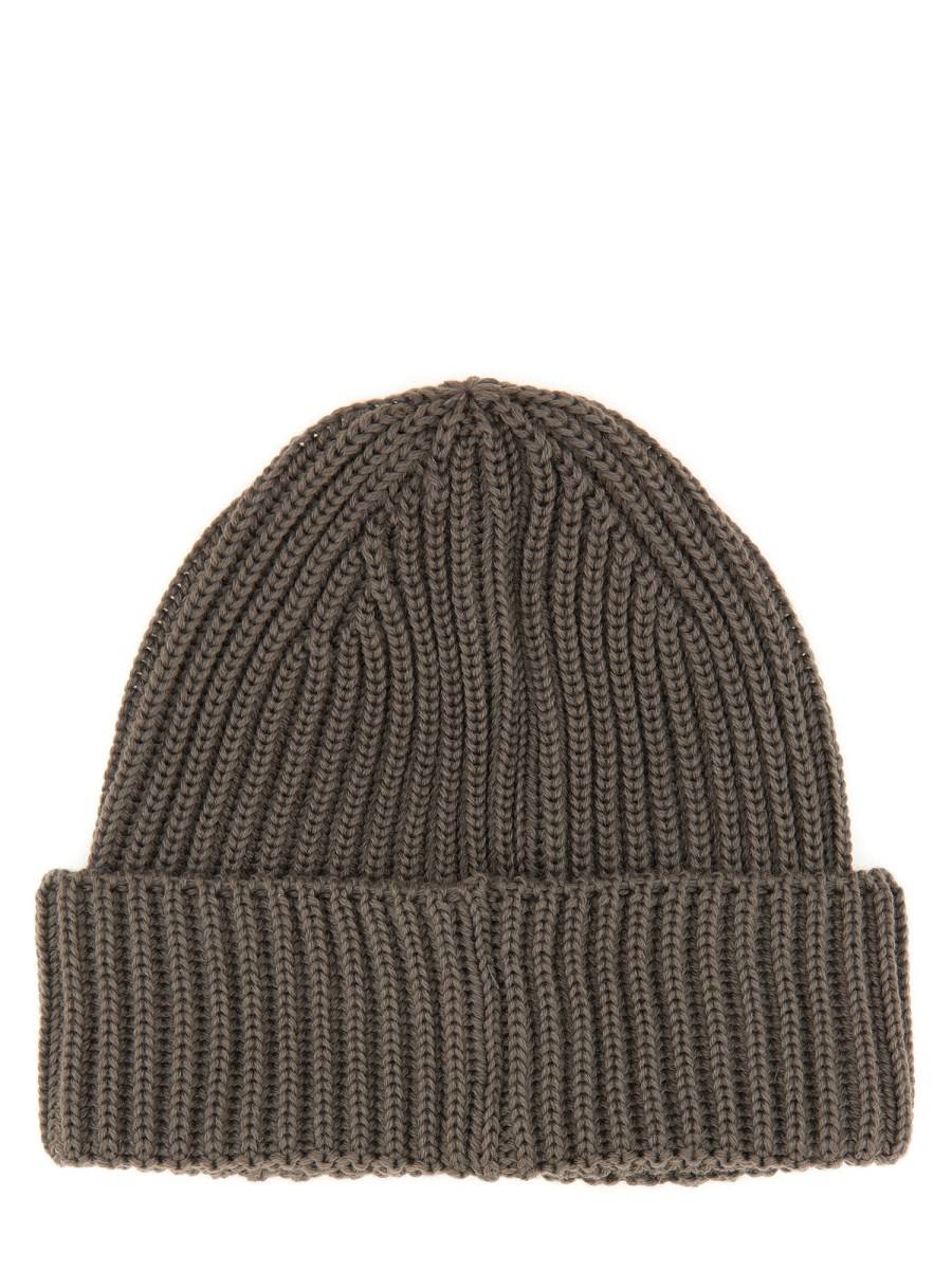 C.P. COMPANY CAPPELLO BEANIE IN LANA CON LOGO