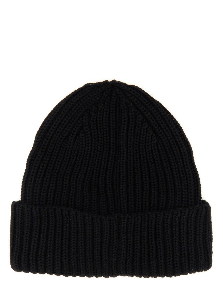 C.P. COMPANY CAPPELLO BEANIE IN LANA CON LOGO