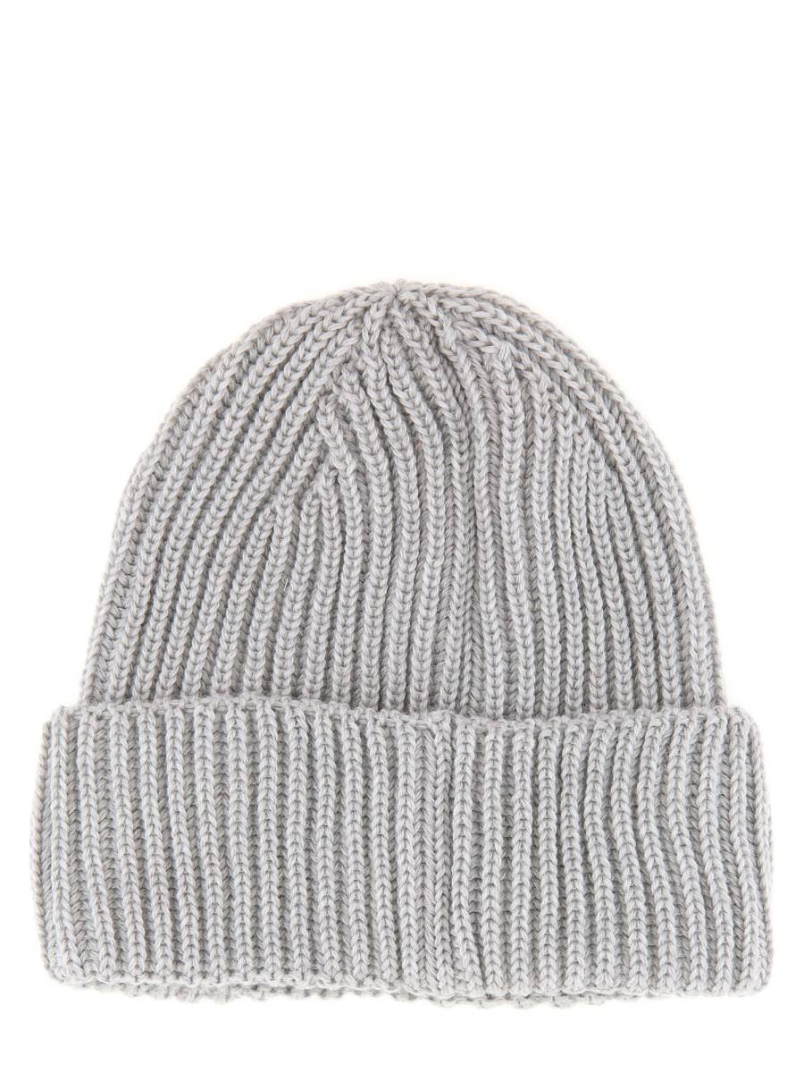 C.P. COMPANY CAPPELLO BEANIE IN LANA CON LOGO
