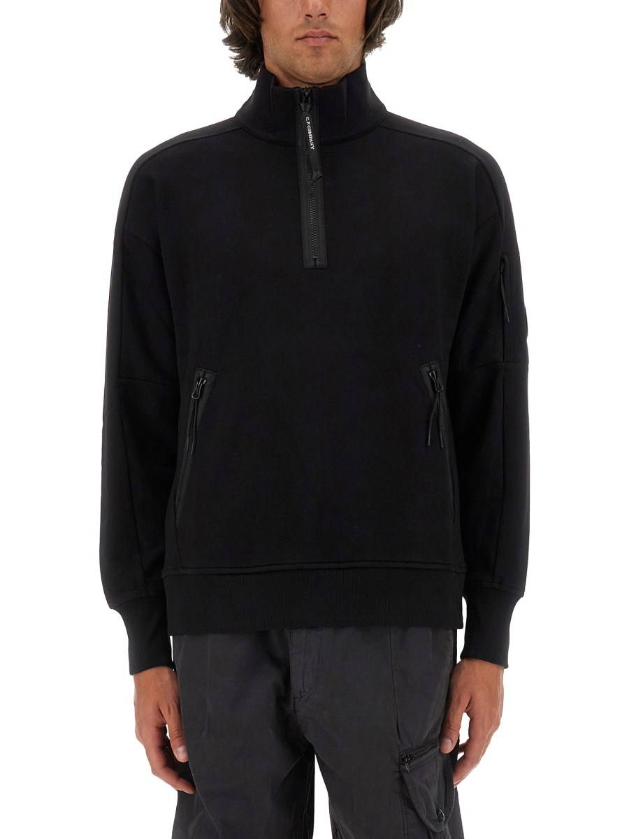 C.P. COMPANY FELPA IN COTONE CON LOGO