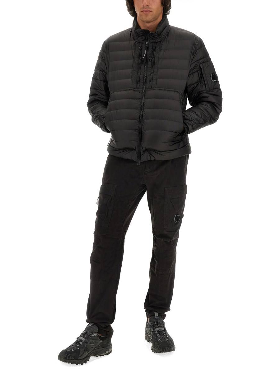 C.P. COMPANY GIACCA IN NYLON TRAPUNTATO CON LOGO
