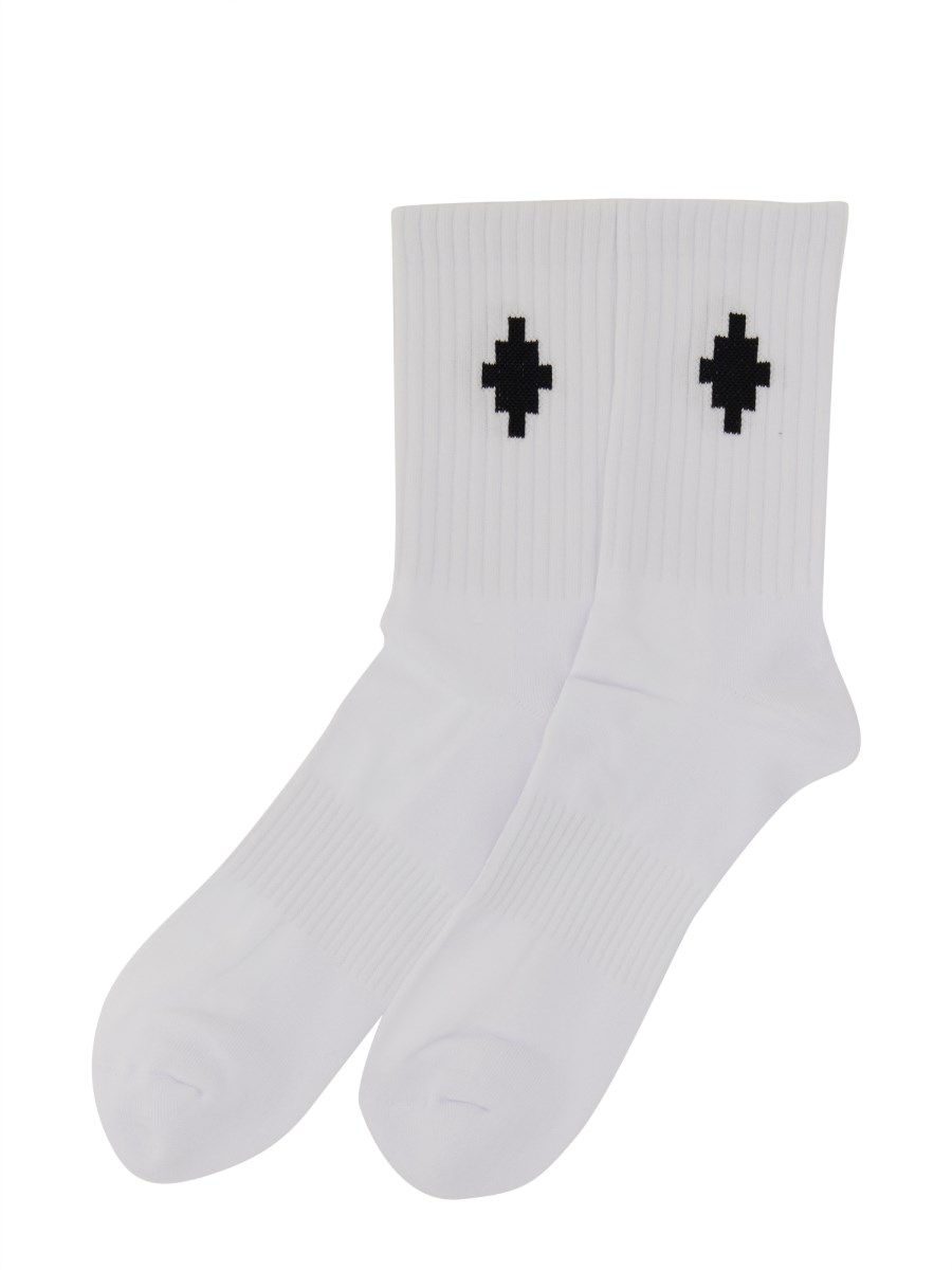 MARCELO BURLON COUNTY OF MILAN CALZINI IN COTONE CON CROSS
