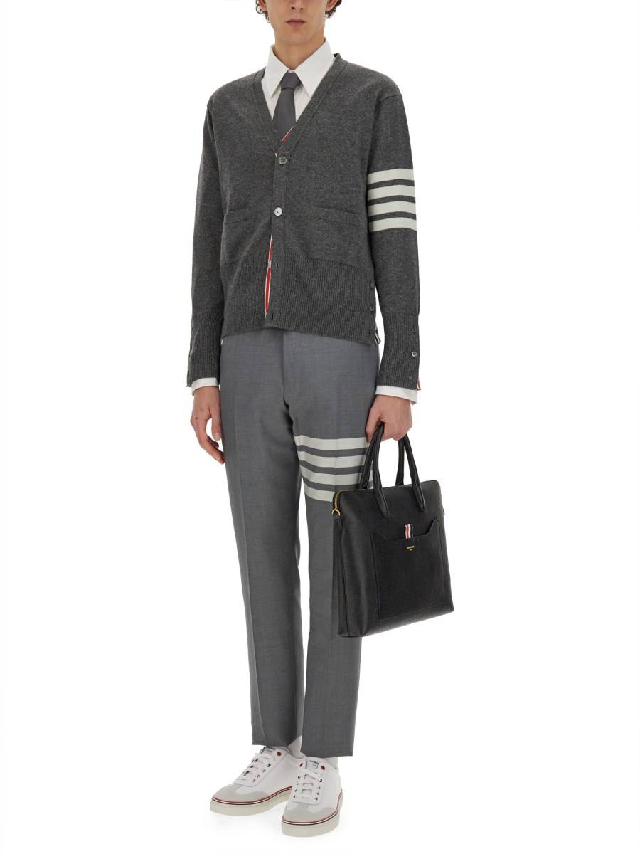 THOM BROWNE CAMICIA BUTTON DOWN IN POPELINE DI COTONE