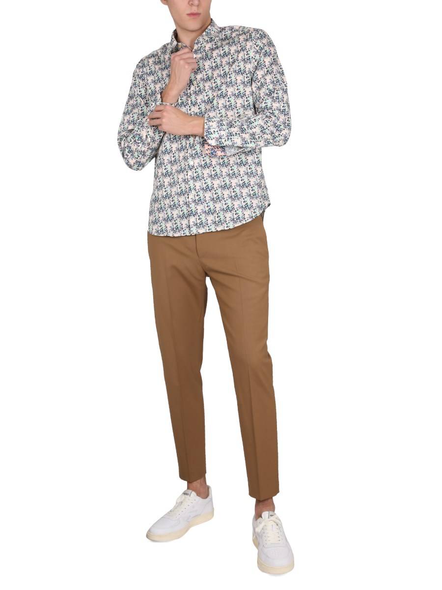 PAUL SMITH CAMICIA CON STAMPA LIBERTY IN POPELINE DI COTONE