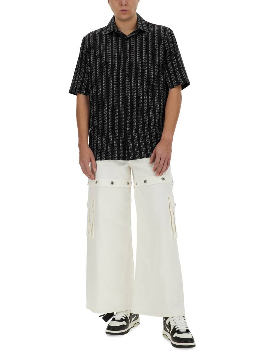 OFF-WHITE CAMICIA DA BOWLING CON MOTIVO ARROW STRIPES