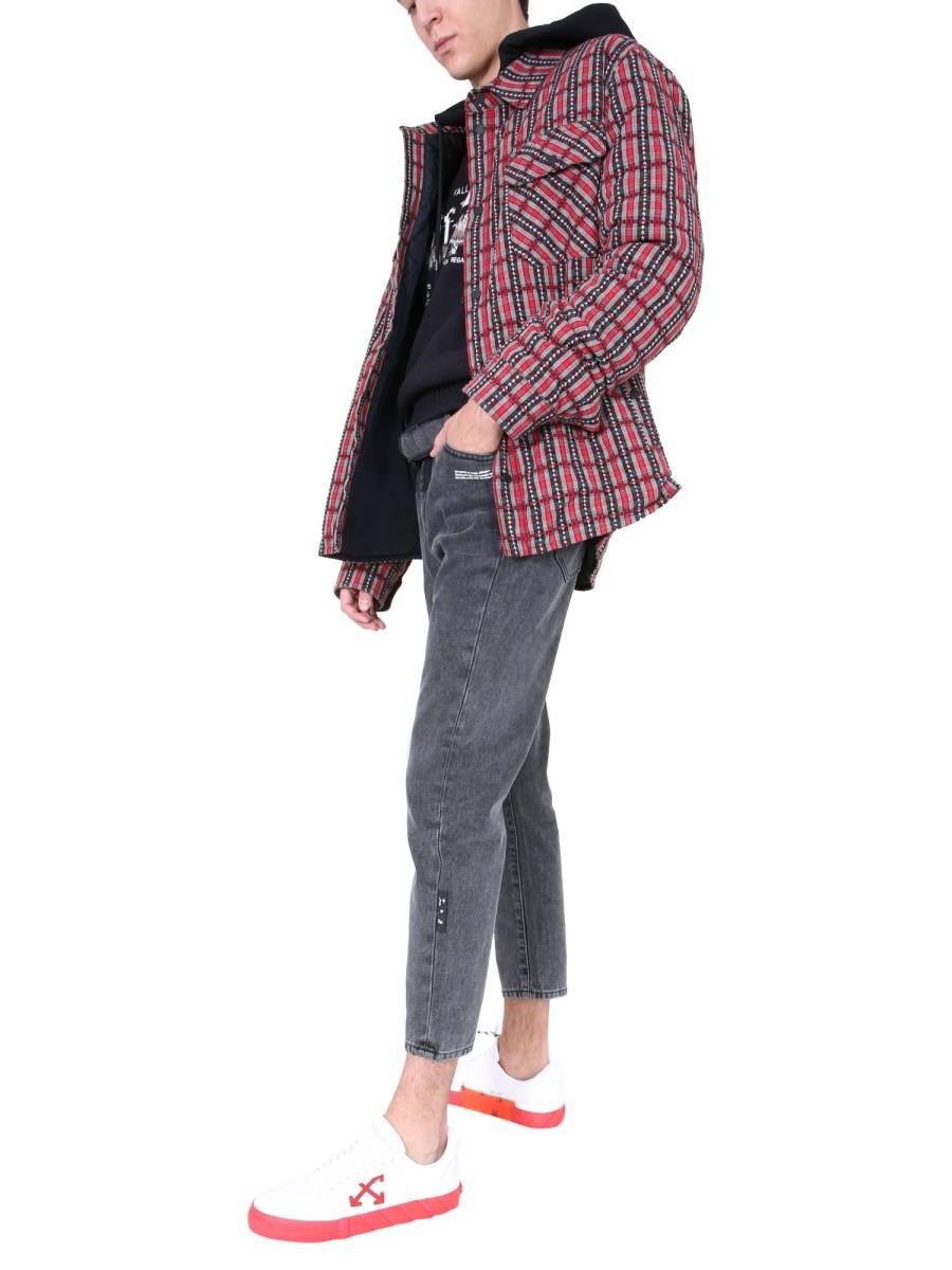 OFF-WHITE CAMICIA IMBOTTITA IN FLANELLA DI COTONE A QUADRI