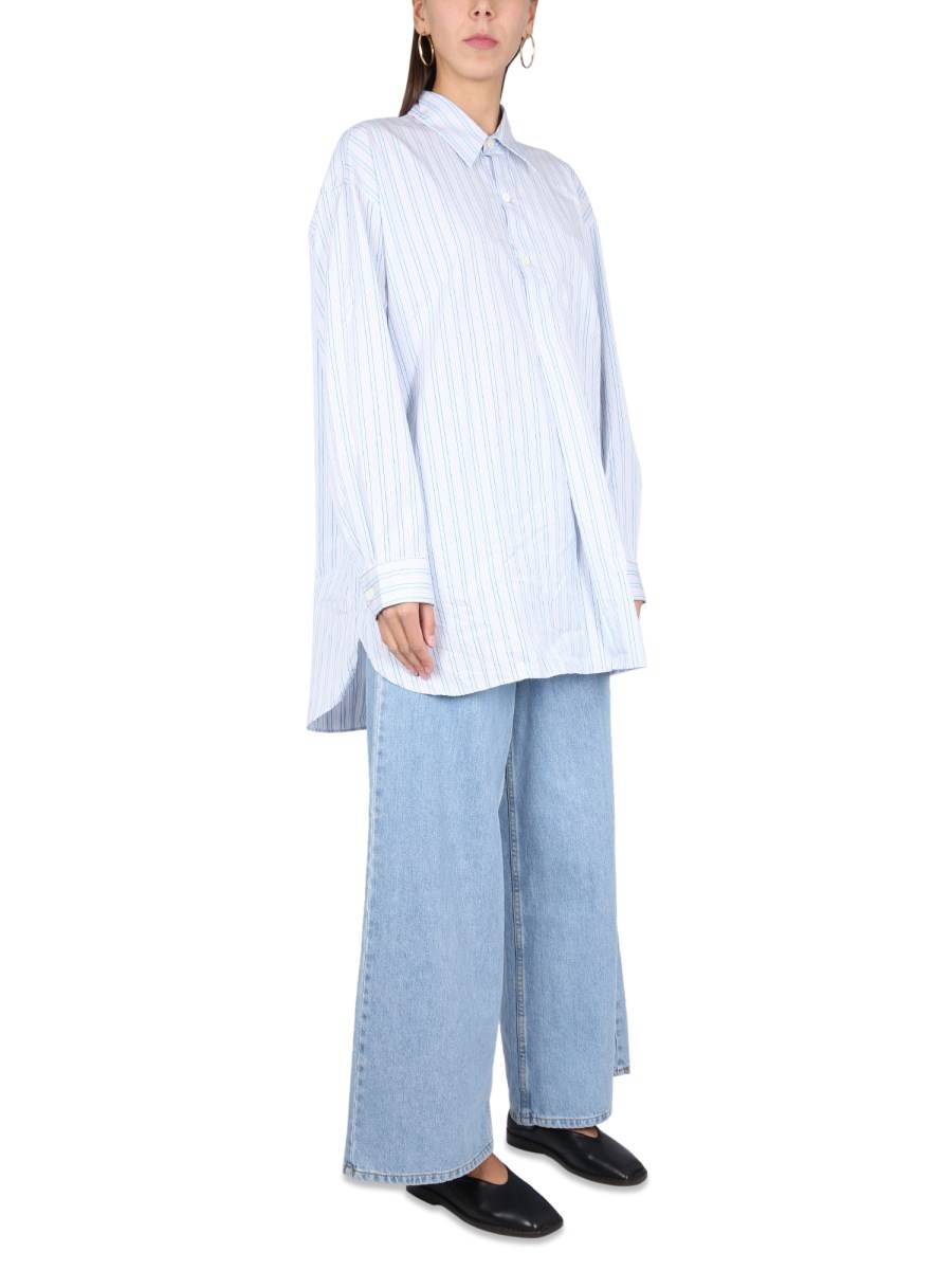 OUR LEGACY CAMICIA IN POPELINE DI COTONE CON MOTIVO RIGA