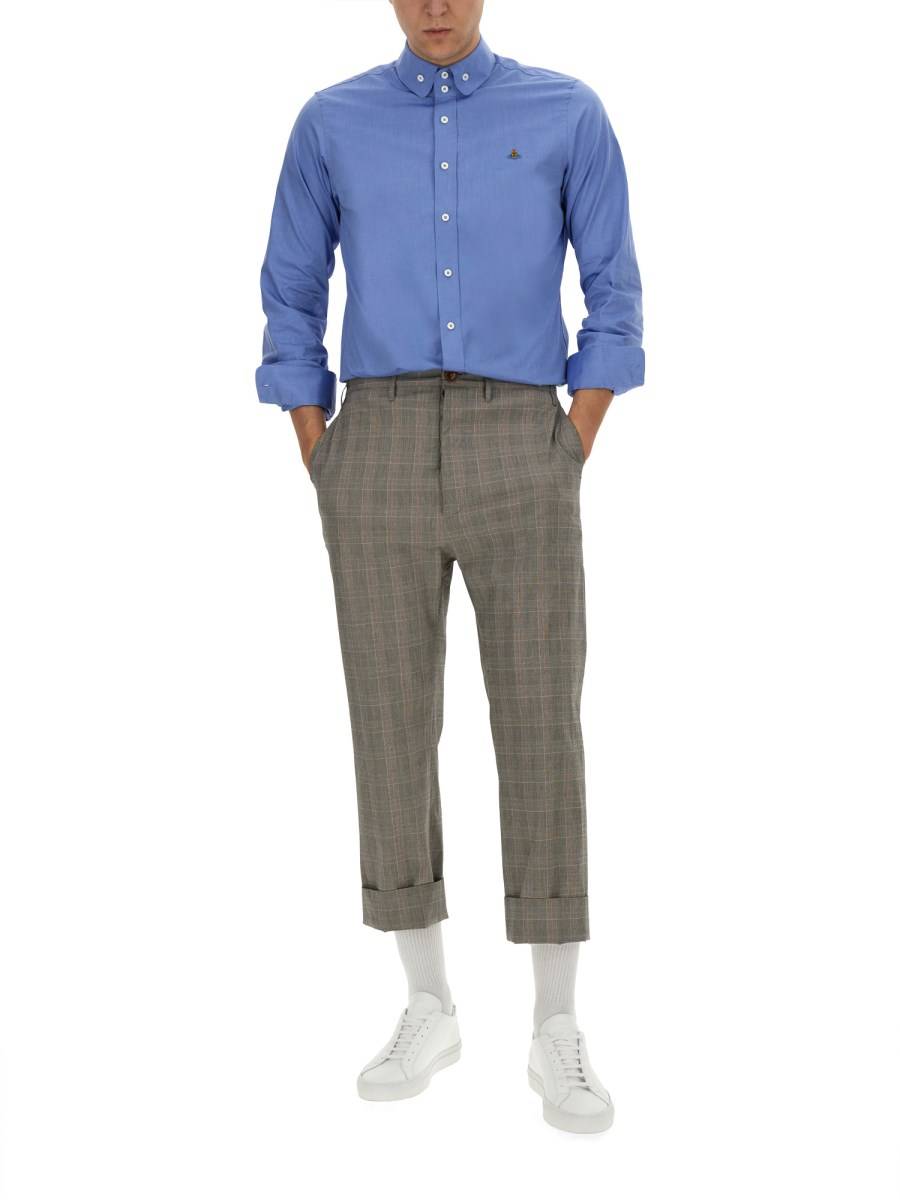 VIVIENNE WESTWOOD CAMICIA KRALL BUTTON DOWN IN COTONE