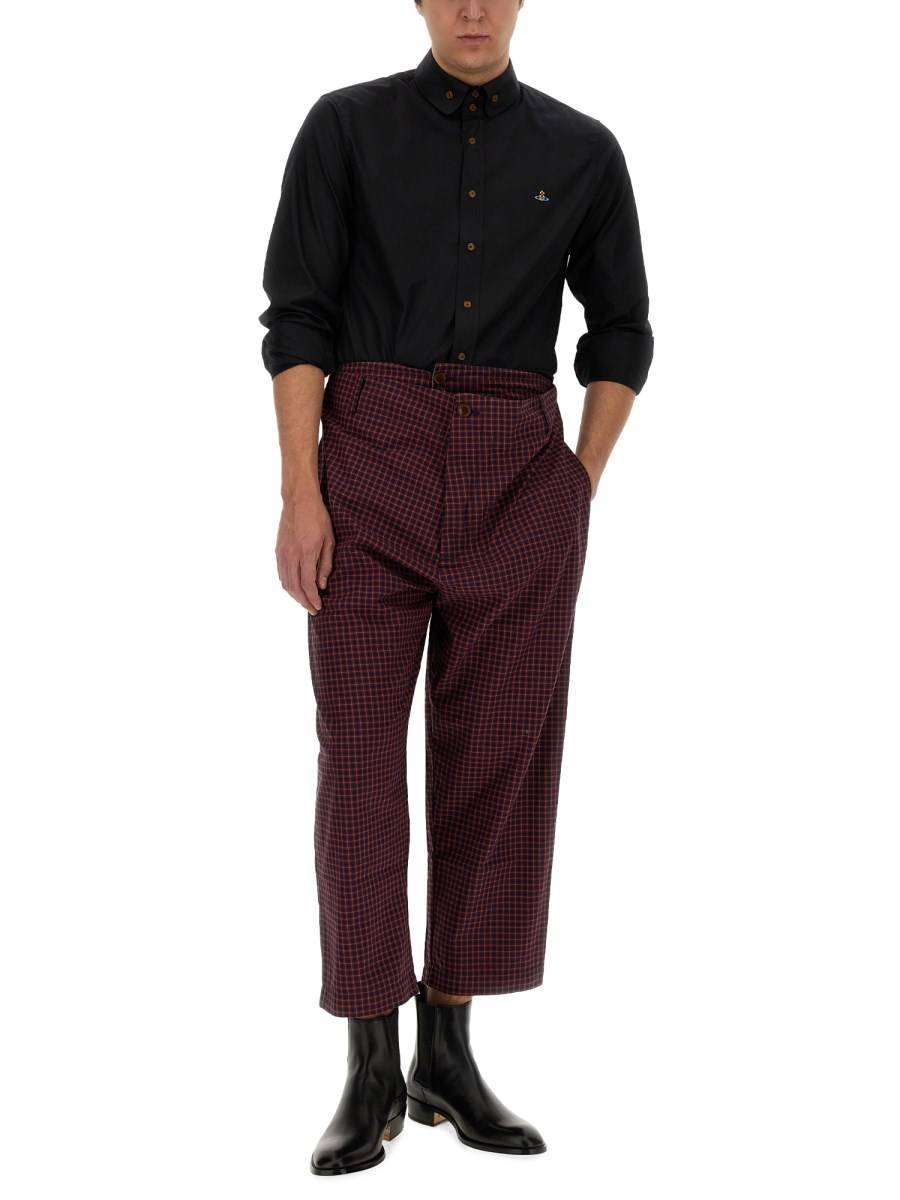 VIVIENNE WESTWOOD CAMICIA KRALL BUTTON DOWN IN COTONE
