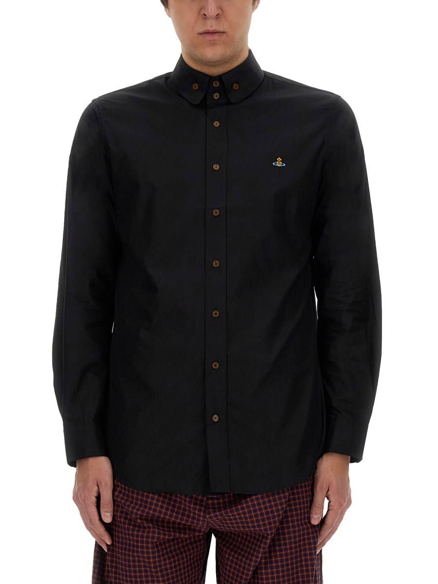 VIVIENNE WESTWOOD CAMICIA KRALL BUTTON DOWN IN COTONE