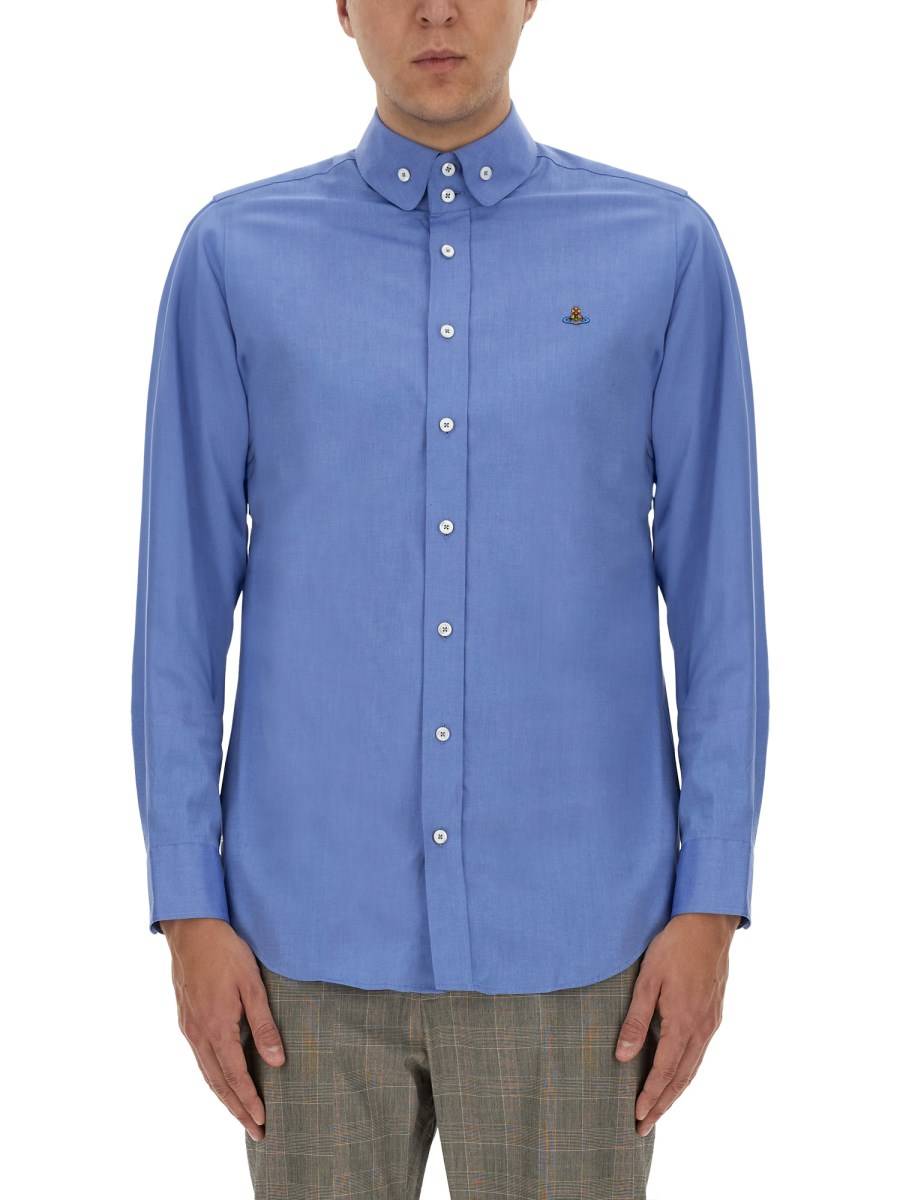 VIVIENNE WESTWOOD CAMICIA KRALL BUTTON DOWN IN COTONE