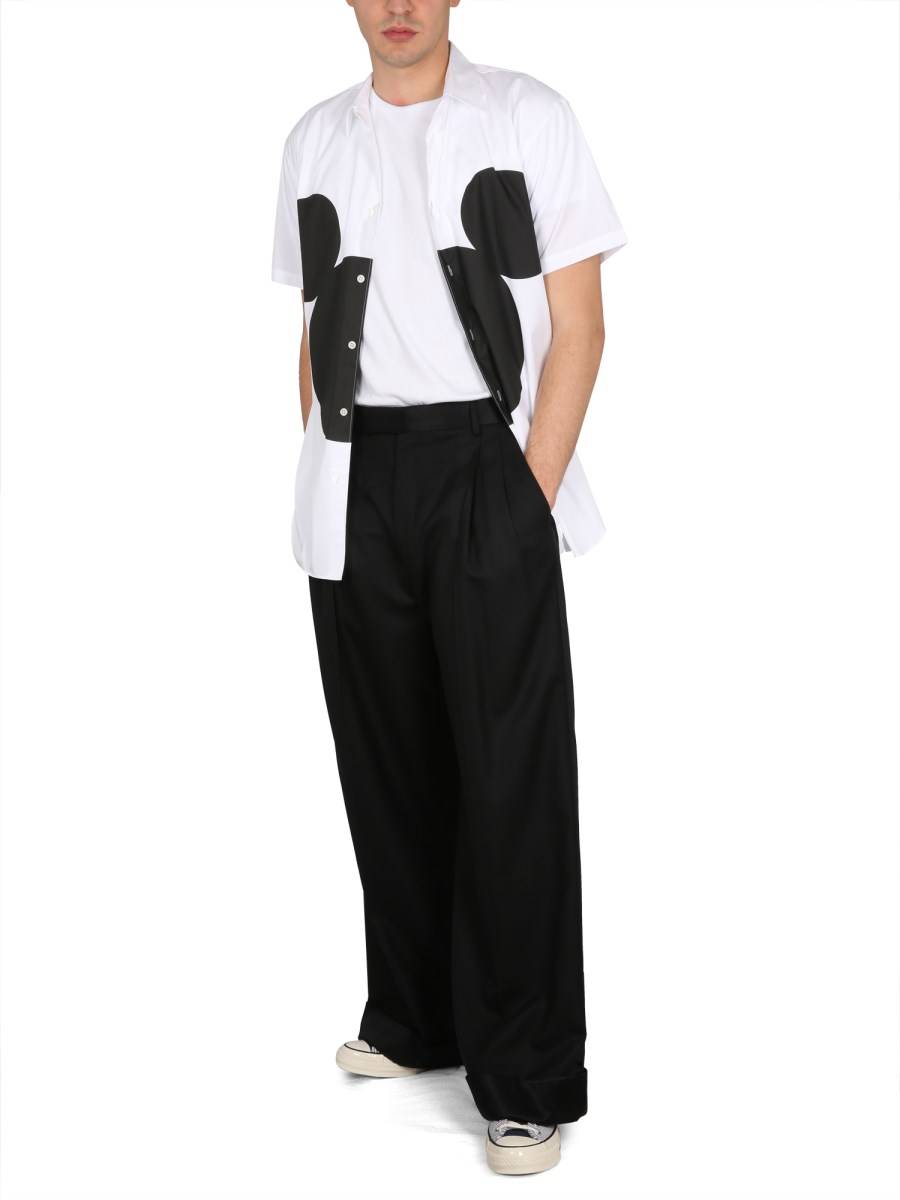 COMME DES GARCONS SHIRT CAMICIA MICKEY MOUSE IN COTONE