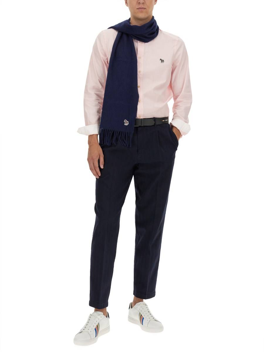 PS BY PAUL SMITH CAMICIA REGULAR FIT IN COTONE CON PATCH ZEBRA