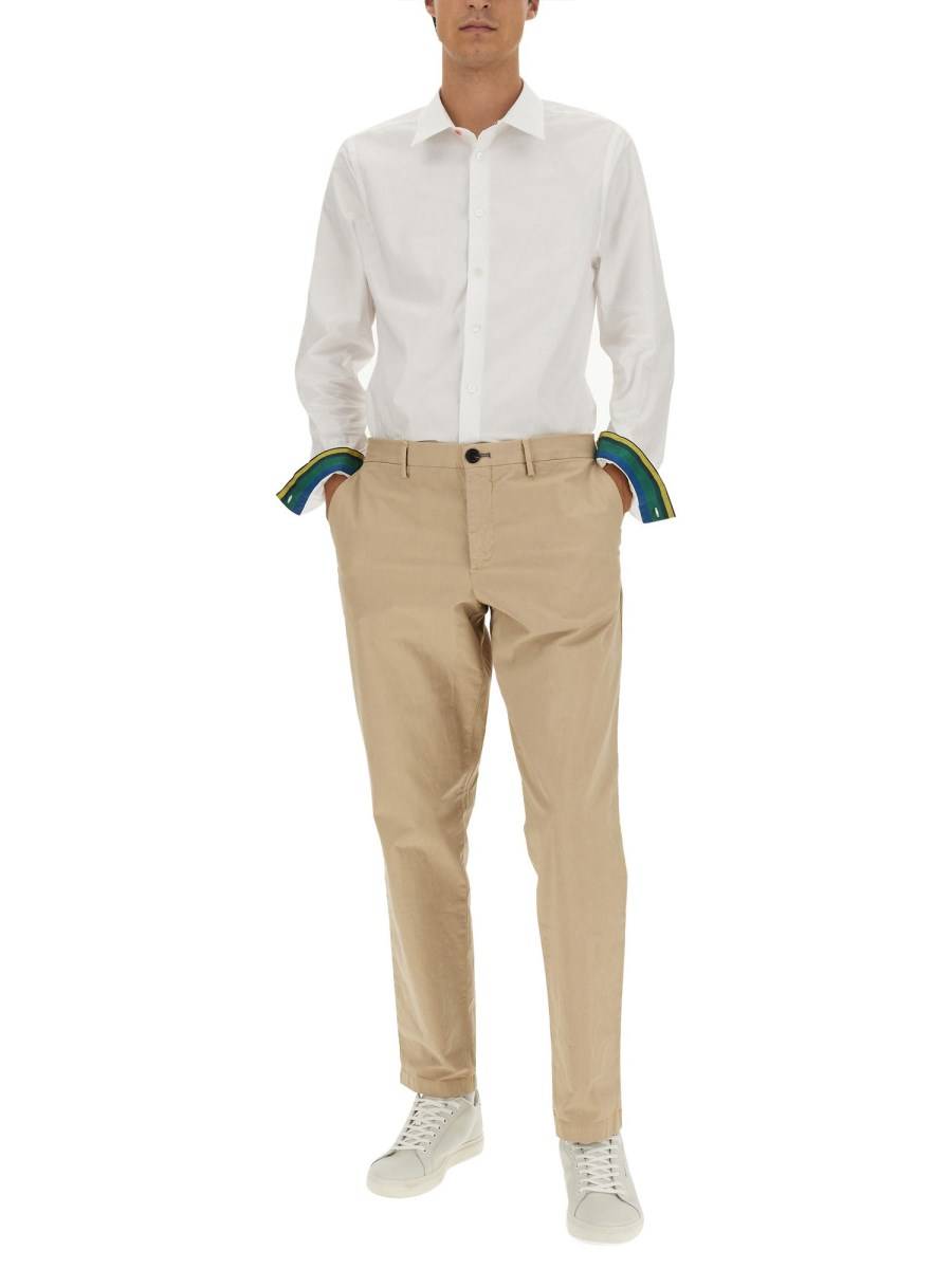 PS BY PAUL SMITH CAMICIA REGULAR FIT IN POPELINE DI COTONE