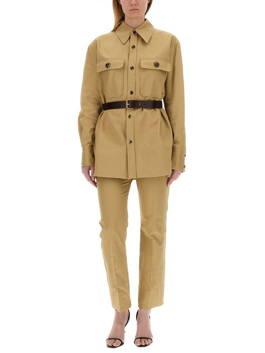 SAINT LAURENT CAMICIA SAHARIENNE IN DRILL DI COTONE