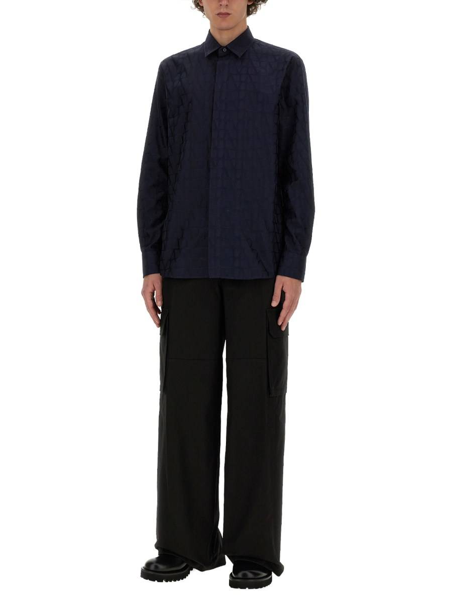 VALENTINO CAMICIA TOILE ICONOGRAPHE IN POPELINE DI COTONE