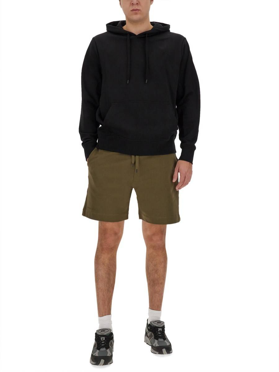 CANADA GOOSE BERMUDA IN FELPA DI COTONE CON LOGO