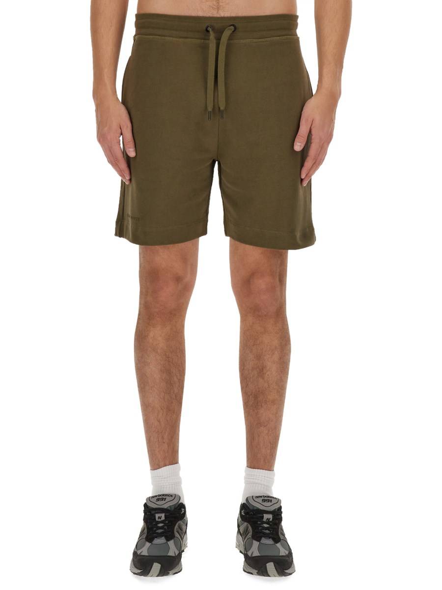 CANADA GOOSE BERMUDA IN FELPA DI COTONE CON LOGO