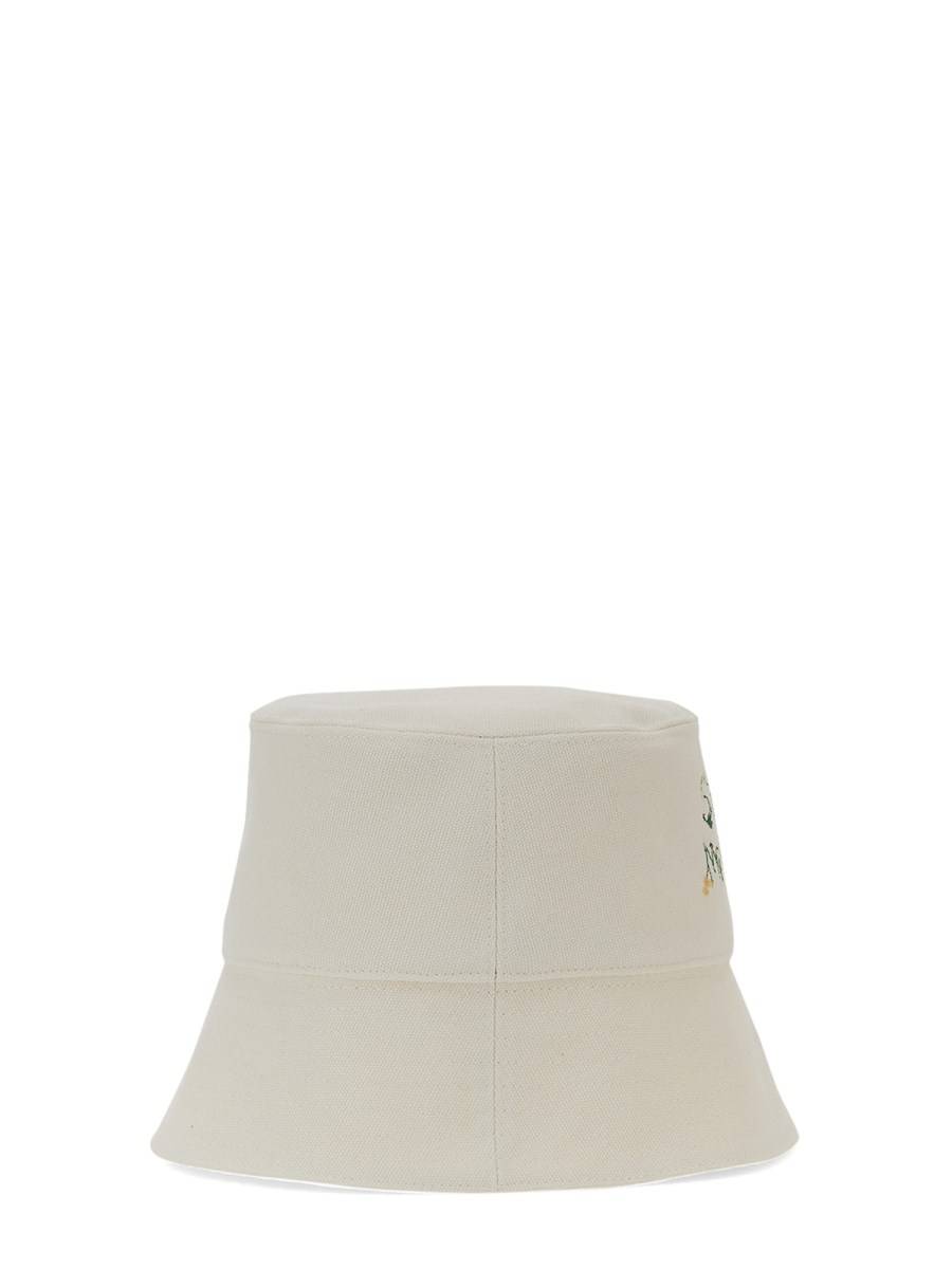 STELLA McCARTNEY CAPPELLO BUCKET CON LOGO IN COTONE