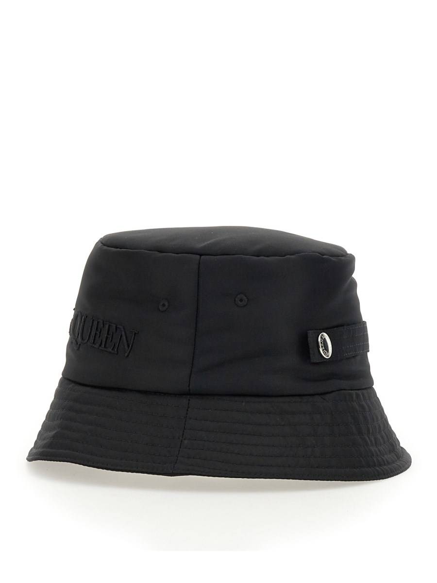 ALEXANDER McQUEEN CAPPELLO BUCKET CON LOGO RICAMATO