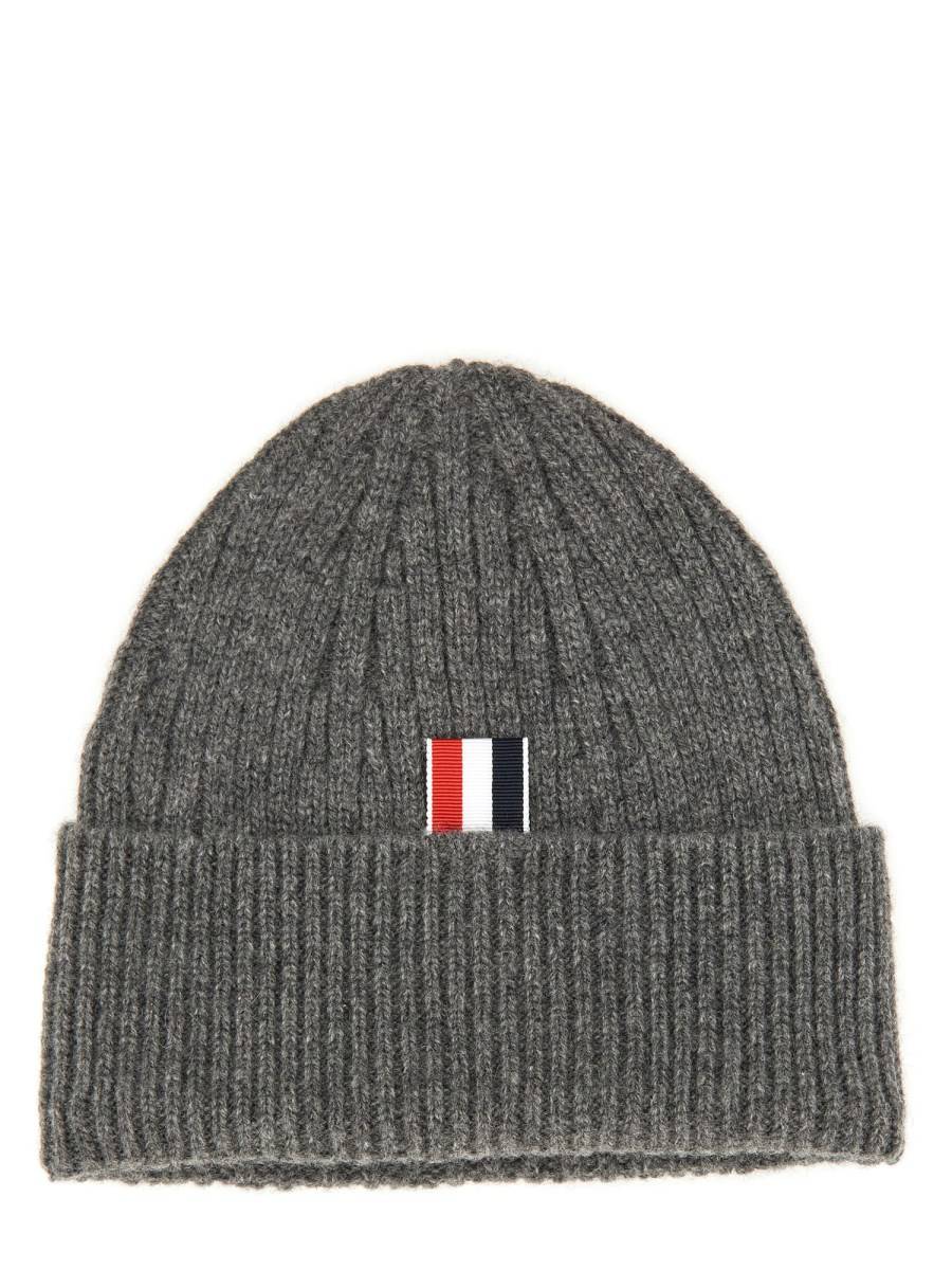 THOM BROWNE CAPPELLO IN CASHMERE CON DETTAGLIO 4-BAR