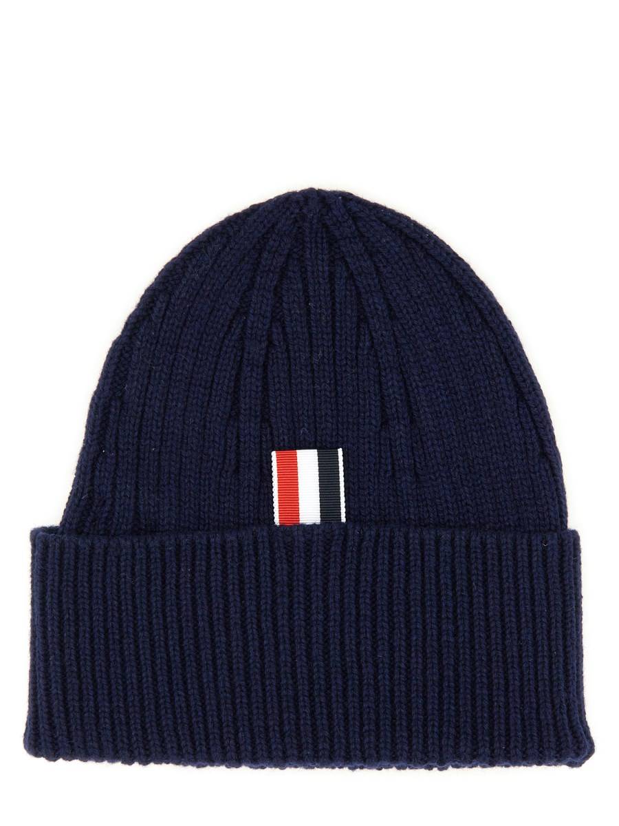 THOM BROWNE CAPPELLO IN CASHMERE CON DETTAGLIO 4-BAR
