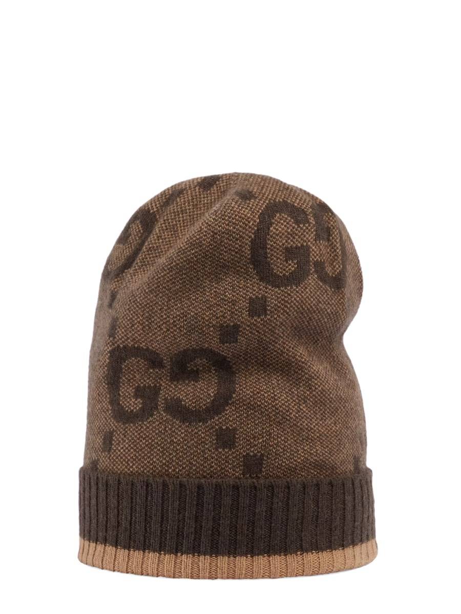 GUCCI CAPPELLO IN CASHMERE LAVORATO IN MAGLIA CON GG