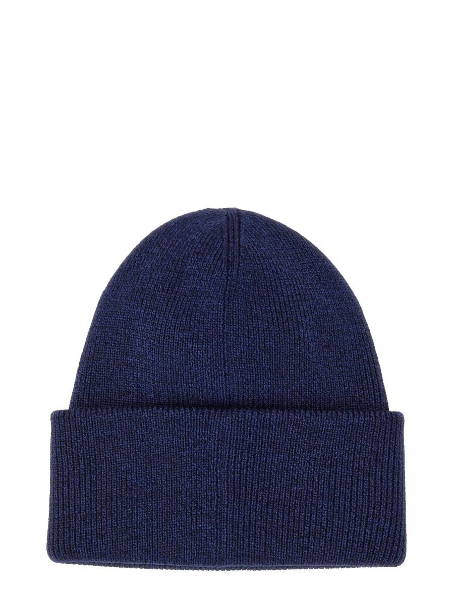 CANADA GOOSE CAPPELLO IN MAGLIA DI LANA CON PATCH LOGO